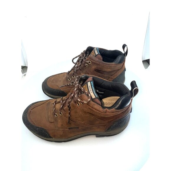 Women’s Waterproof Hiking Outdoor Brown Leather ARIAT Boots 9B - Picture 12 of 16